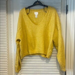 H&M Mustard V-Neck Women's Sweater